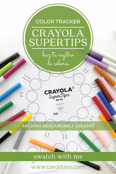 Crayola SuperTips Printable Color Tracker