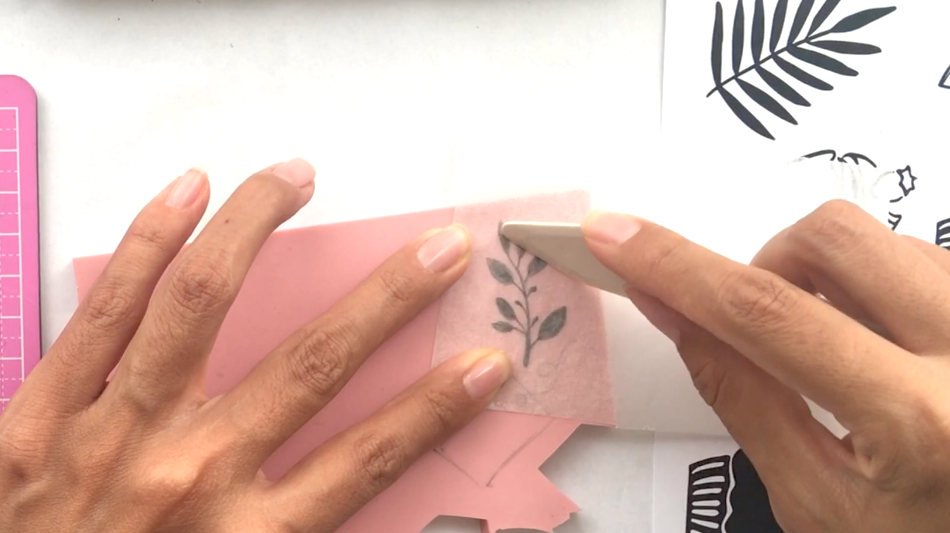 Aprende a hacer sellos de goma en forma de hojas tropicales